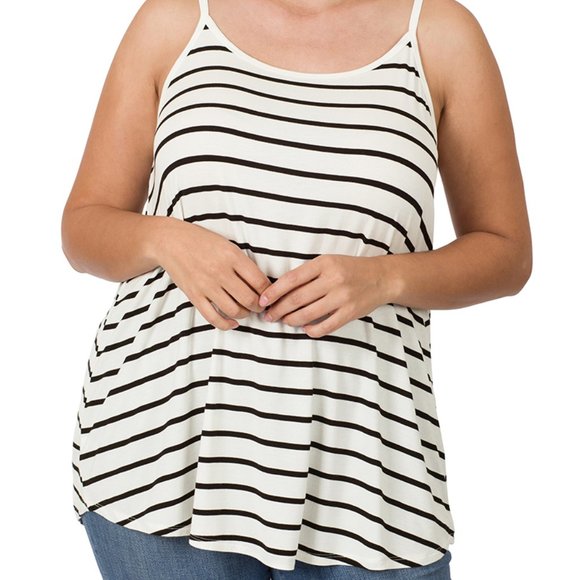 FRONT & BACK REVERSIBLE SPAGHETTI CAMI - Picture 1 of 3